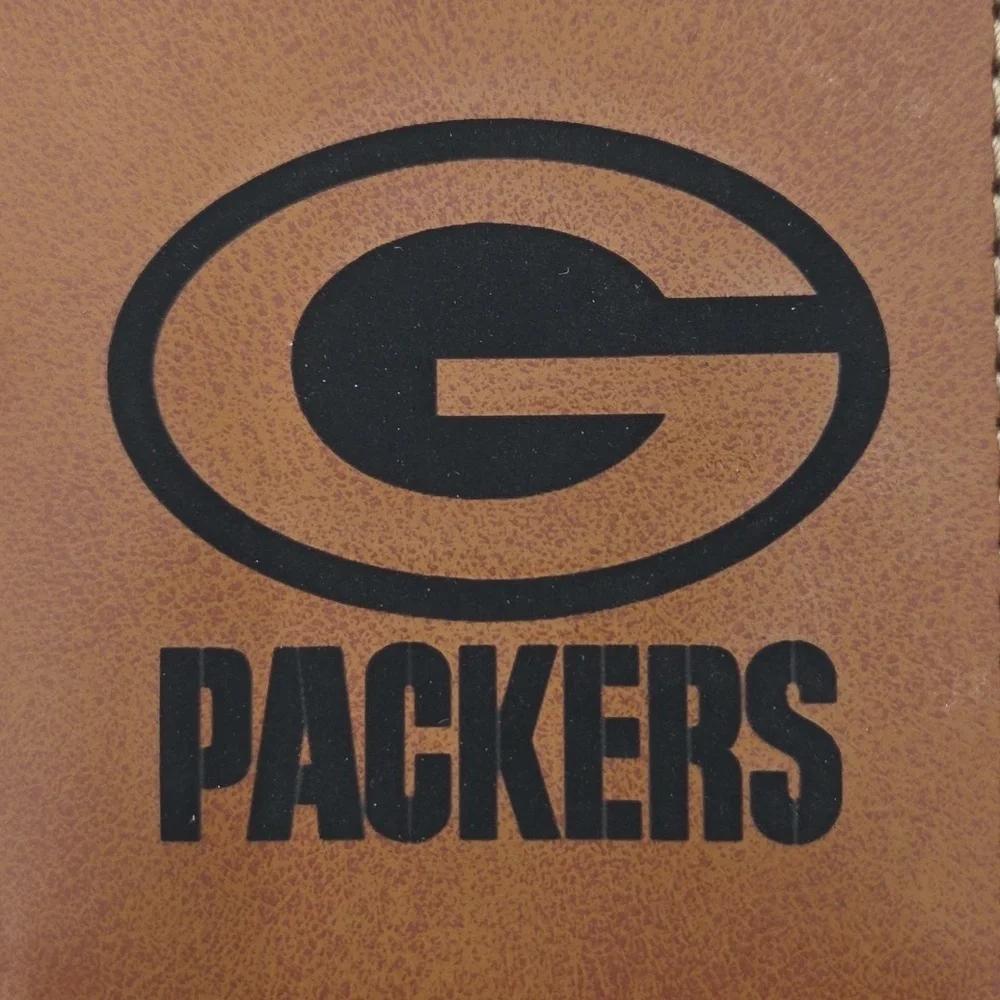 Green Bay Packers Brown Leather Card Holder